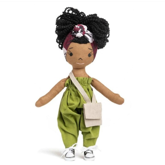 HarperIman "Imani" Handmade Linen 14" Doll - Picture 1 of 8